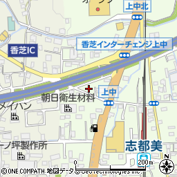 奈良県香芝市上中93-1周辺の地図