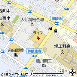 三菱ＵＦＪ銀行ライフ大仙店 ＡＴＭ周辺の地図