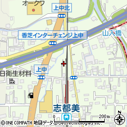 奈良県香芝市上中173周辺の地図