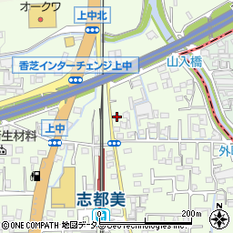 奈良県香芝市上中485-2周辺の地図