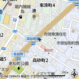 リパーク堺市東湊町５丁駐車場周辺の地図
