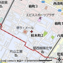 大阪府堺市堺区柏木町周辺の地図