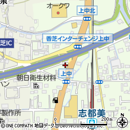奈良県香芝市上中80-1周辺の地図