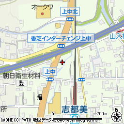 奈良県香芝市上中79-1周辺の地図