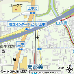 奈良県香芝市上中172周辺の地図