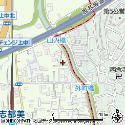 奈良県香芝市上中504-5周辺の地図