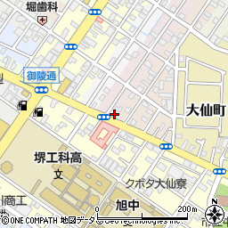 大阪府堺市堺区四条通1-2周辺の地図