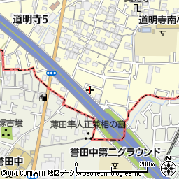 西名阪自動車道周辺の地図