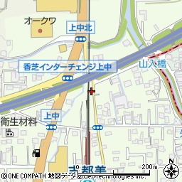 奈良県香芝市上中171周辺の地図