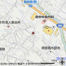 広島県府中市高木町391周辺の地図