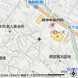 広島県府中市高木町391周辺の地図