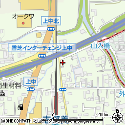 奈良県香芝市上中490-3周辺の地図