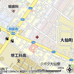 大阪府堺市堺区四条通1周辺の地図