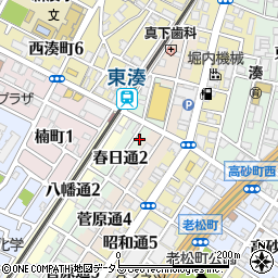 大阪府堺市堺区春日通2丁9周辺の地図