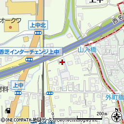 奈良県香芝市上中487周辺の地図