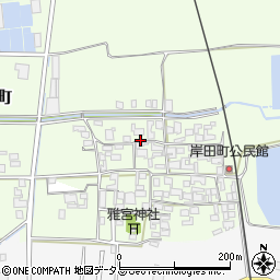 奈良県天理市岸田町周辺の地図