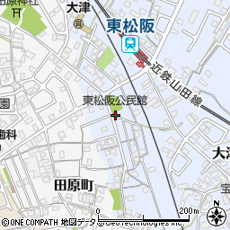 東松阪公民館周辺の地図