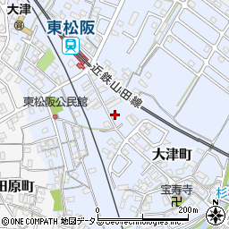 三重県松阪市大津町21-18周辺の地図
