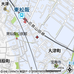 三重県松阪市大津町21-17周辺の地図