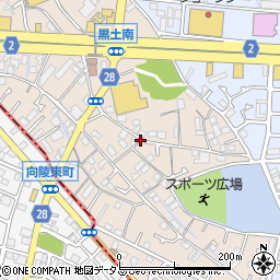 大阪府堺市北区黒土町周辺の地図