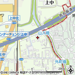 奈良県香芝市上中499-1周辺の地図