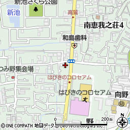 デイリーヤマザキ恵我之荘南店周辺の地図