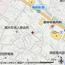 広島県府中市高木町387周辺の地図