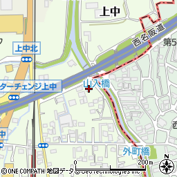 奈良県香芝市上中505周辺の地図