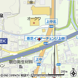 奈良県香芝市上中59-1周辺の地図