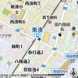 ＧＳパーク東湊駅前駐車場周辺の地図