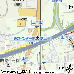 奈良県香芝市上中72-1周辺の地図