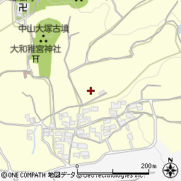奈良県天理市中山町周辺の地図
