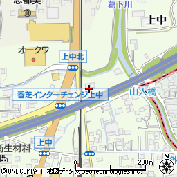 奈良県香芝市上中495-1周辺の地図