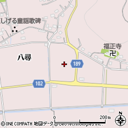 広島県福山市神辺町八尋周辺の地図