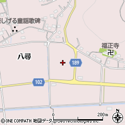 広島県福山市神辺町（八尋）周辺の地図