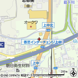 奈良県香芝市上中62-1周辺の地図