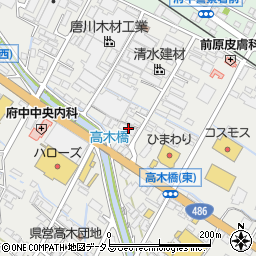 広島県府中市高木町210周辺の地図