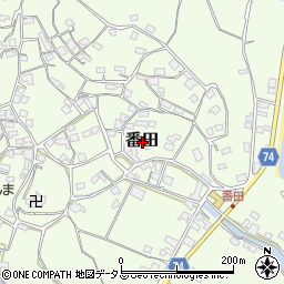 岡山県玉野市番田周辺の地図