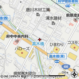 広島県府中市高木町211周辺の地図