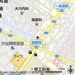 大阪府堺市堺区一条通1周辺の地図