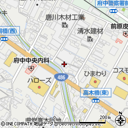 広島県府中市高木町212周辺の地図
