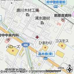 広島県府中市高木町216周辺の地図