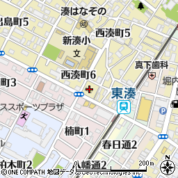 ファミリーマート京屋西湊店周辺の地図