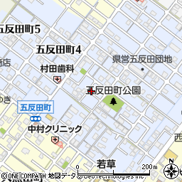 三重県松阪市五反田町周辺の地図