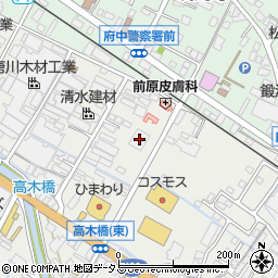 広島県府中市高木町194周辺の地図