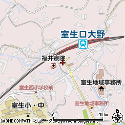 桜井警察署　大野駐在所周辺の地図