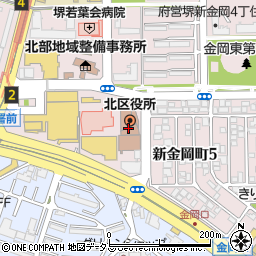 堺市役所　北区障害者基幹相談支援センター周辺の地図