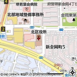堺市役所　北区役所北保健福祉総合センター生活援護課周辺の地図