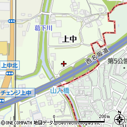 奈良県香芝市上中514周辺の地図