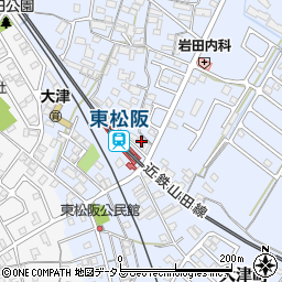 三重県松阪市大津町338-7周辺の地図